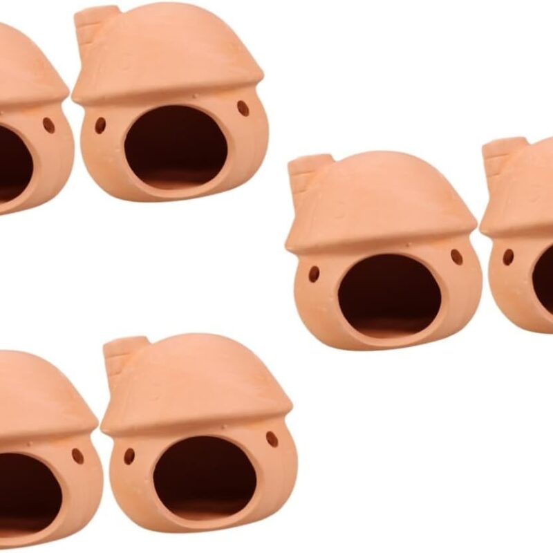 DOITOOL Aquarium Mushroom Hut Pottery Mushroom Hut 6 Pcs Decor Fish Tank Aquarium Hiding Cave Fish Tank Props Accessories Equipment