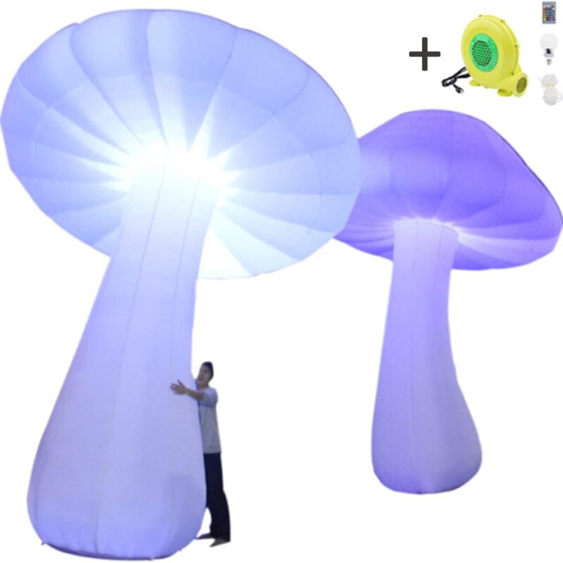 51Y7CZdC06L._AC_SL1001_.jpg SAYOK Giant Inflatable Mushroom Decorations with Air Blower (1 Piece, 16.4ft Tall) Inflatable Decorations for Theme Park, Event, Party, Stage Decoration