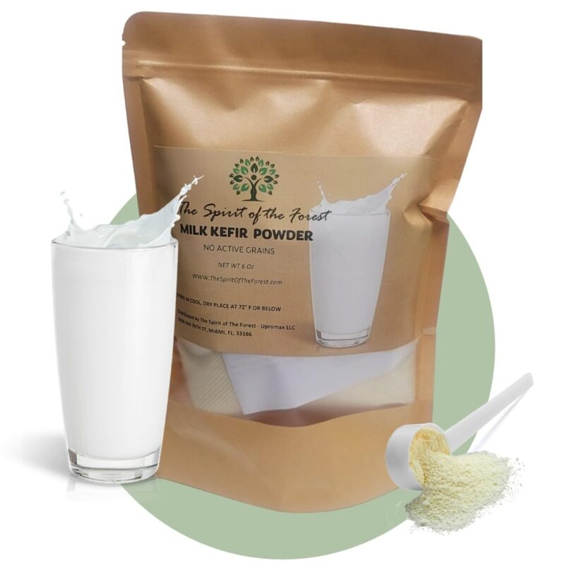 Milk Kefir Powder Ready To Use No Maintenance - Live Active Probiotic Cultures - Non GMO Gluten Free - Health Starter - Leche de Bulgaros en Polvo (Large Pack 10 Oz)