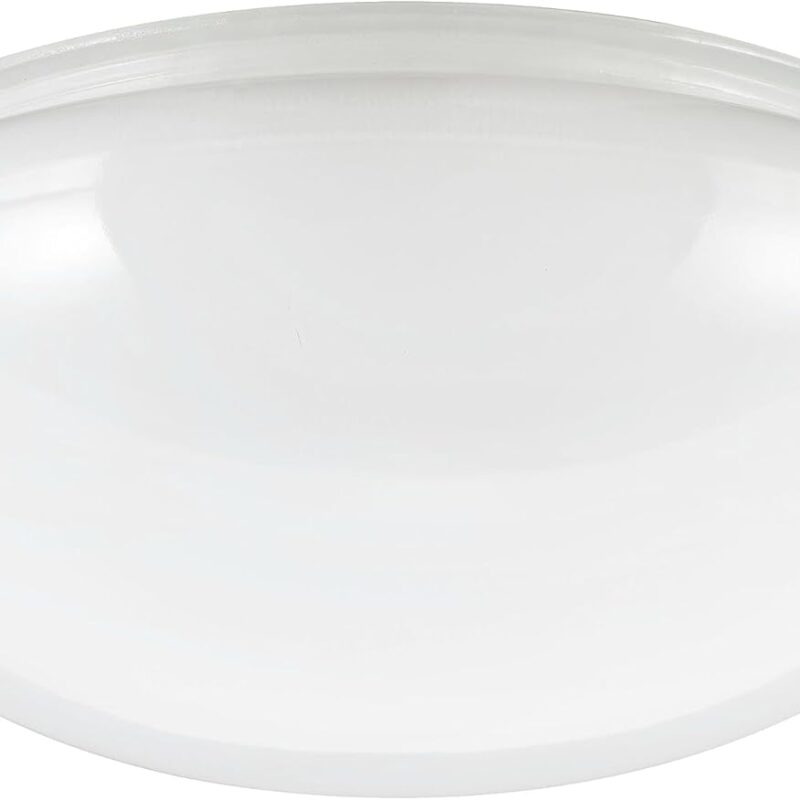 Aspen Creative 23608-01, 11" White Opal Mushroom Glass Shade For Ceiling Fixture, 11" Dia x 4" H/Fitter 9-3/4"