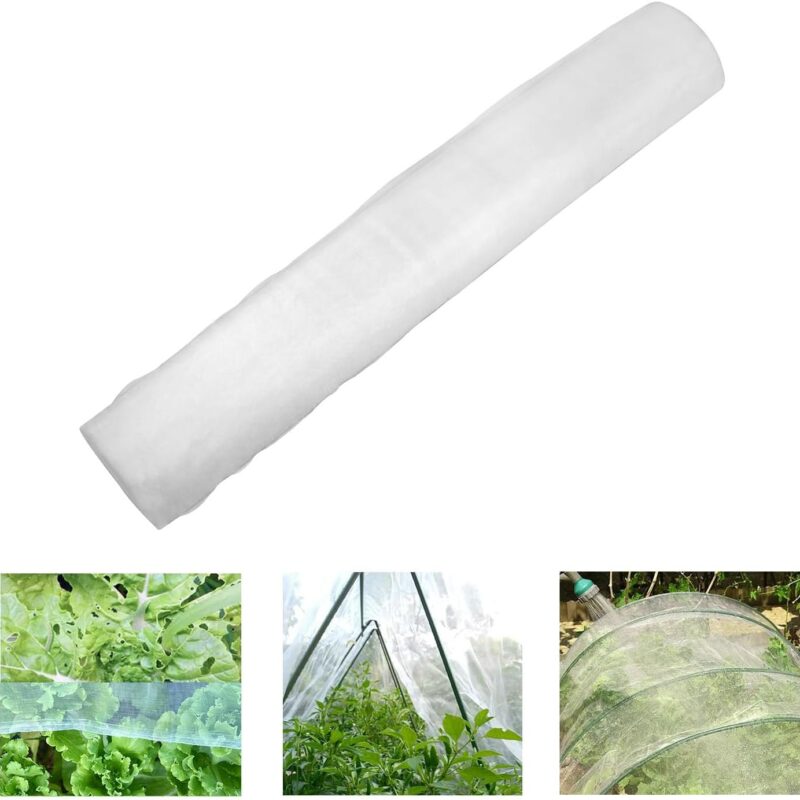5Ft x 100Ft Mosquito Bug Insect Bird Fine Mesh Net Barrier Hunting Blind Garden Screen Netting for Protect Your Plant Fruits Flower