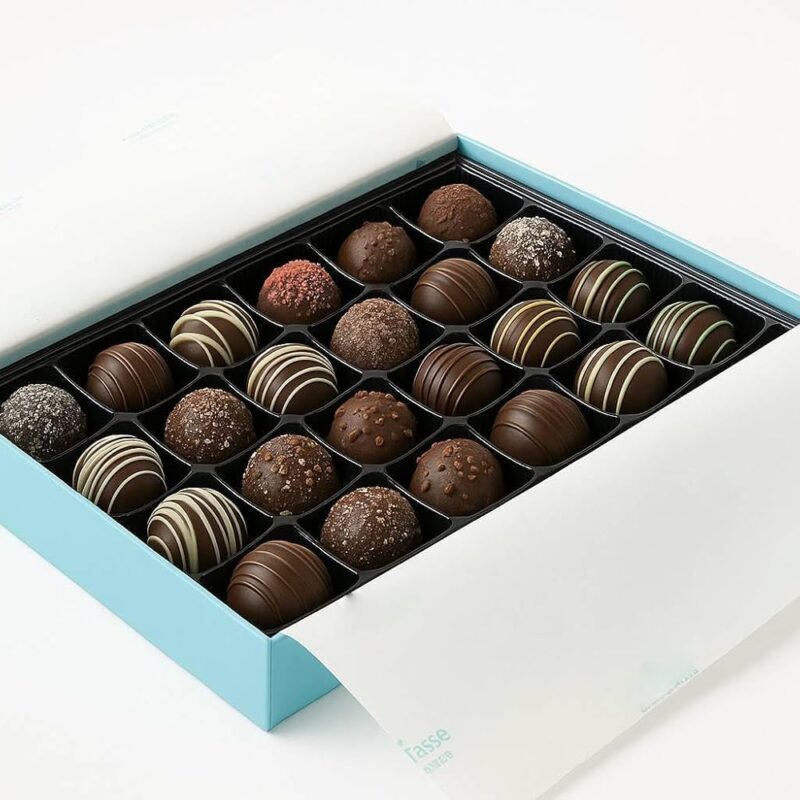 Andy Anand Luxurious Dark Chocolate Truffles Gift Box, 24 Pieces, Handmade Gourmet Flavors - Perfect for Indulgence and Gifting