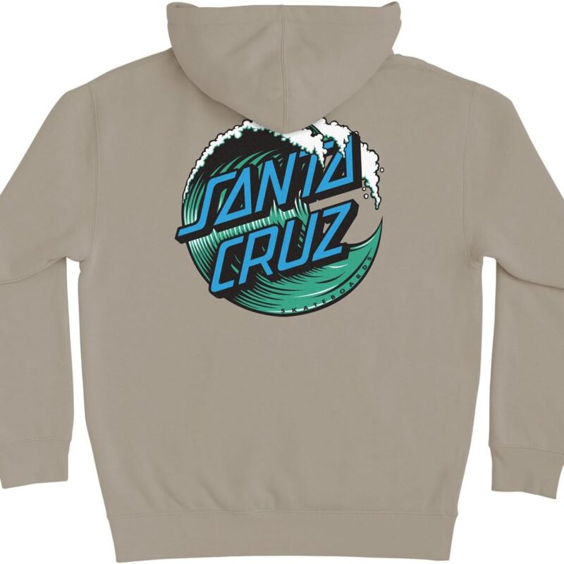 SANTA CRUZ Men's Pullover Hooded Sweatshirt Wave Dot Skate Sweatshirt