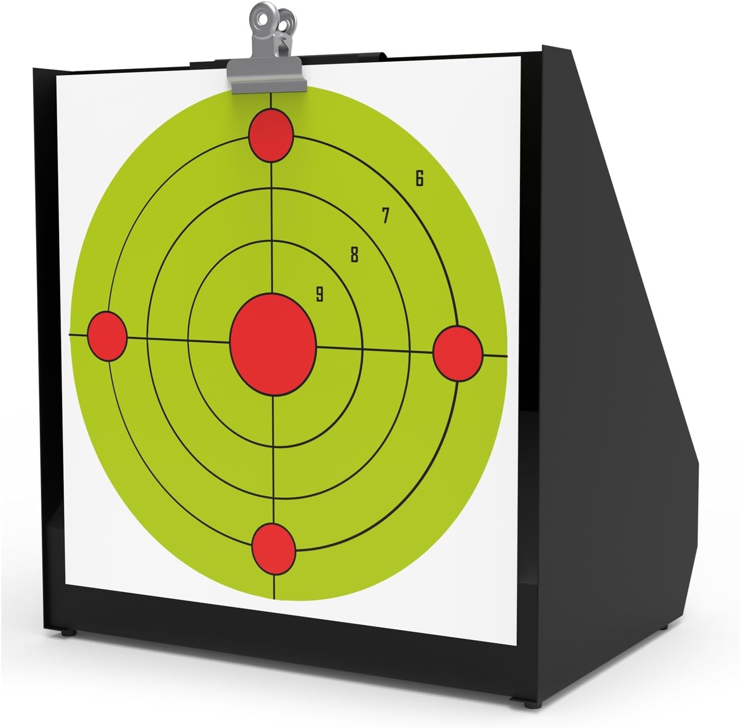 617haH0ATIL._AC_SL1500_.jpg KNINE OUTDOORS Pellet Bullet Trap, 100 Pack 11" X 11" Bullseye Paper Targets, Pellet Gun Targets for Backyard, Bullet Box (Bullet Trap)