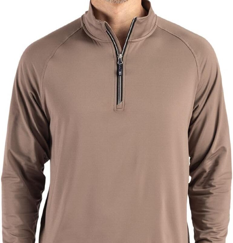 Cutter & Buck Adapt Eco Knit Stretch Recycled Mens Quarter Zip Pullover