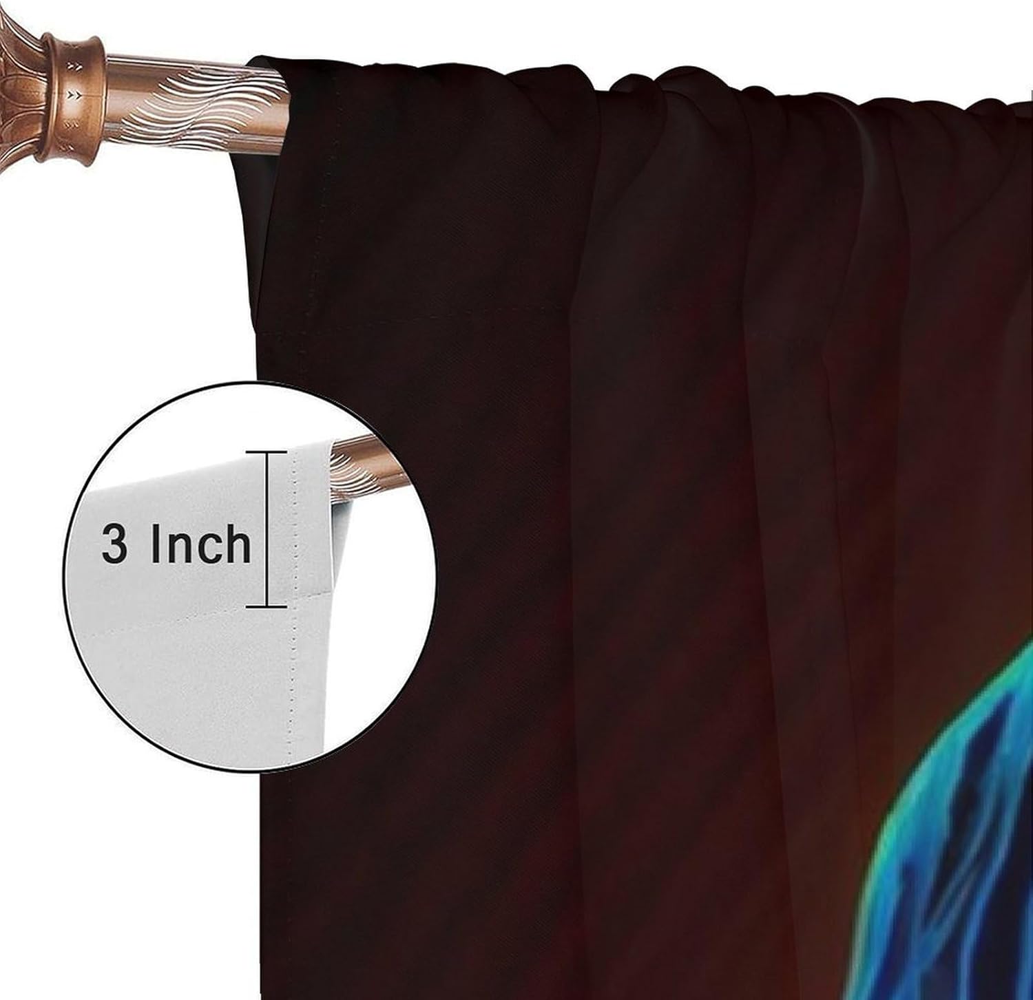 61GmMMjh7NL._AC_SL1500_.jpg Fantasy Mushroom Theme Bedroom Curtains, Colorful Transparent Fantasy Mushroom Art Style Bedroom Curtains, Suitable for Bedroom, Living Room, Private Office and Corporate Office W63xL63 Inch - Image 6