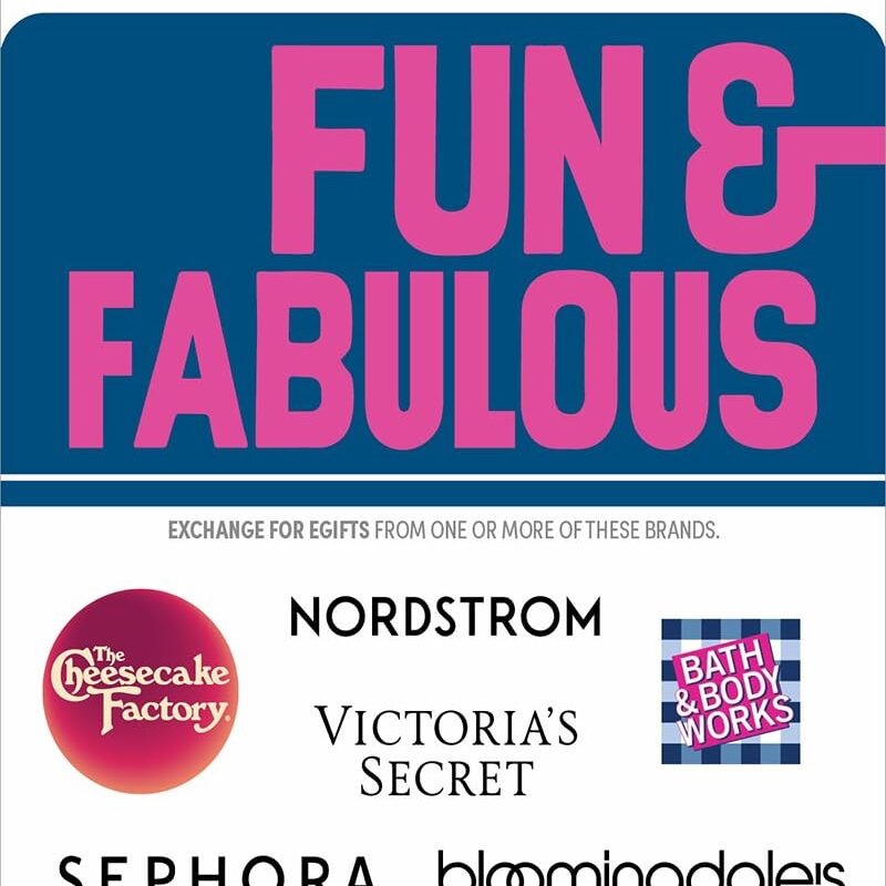 Multi-Brand Choice Cards Fun & Fabulous Gift Card