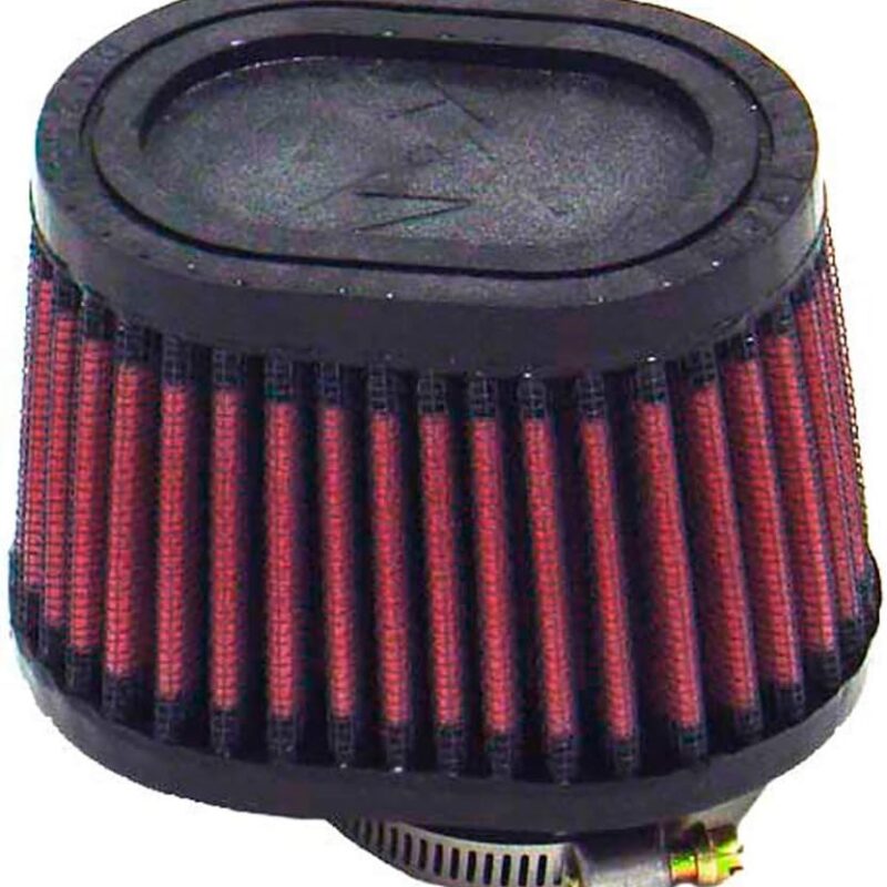 K&N High-Flow Original Lifetime Universal Clamp-On Air Filter: High Performance, Premium, Washable: Flange Diameter: 4 In, Filter Height: 3.5 In, Flange Length: 0.625 In, Shape: Round Tapered, RU-2510