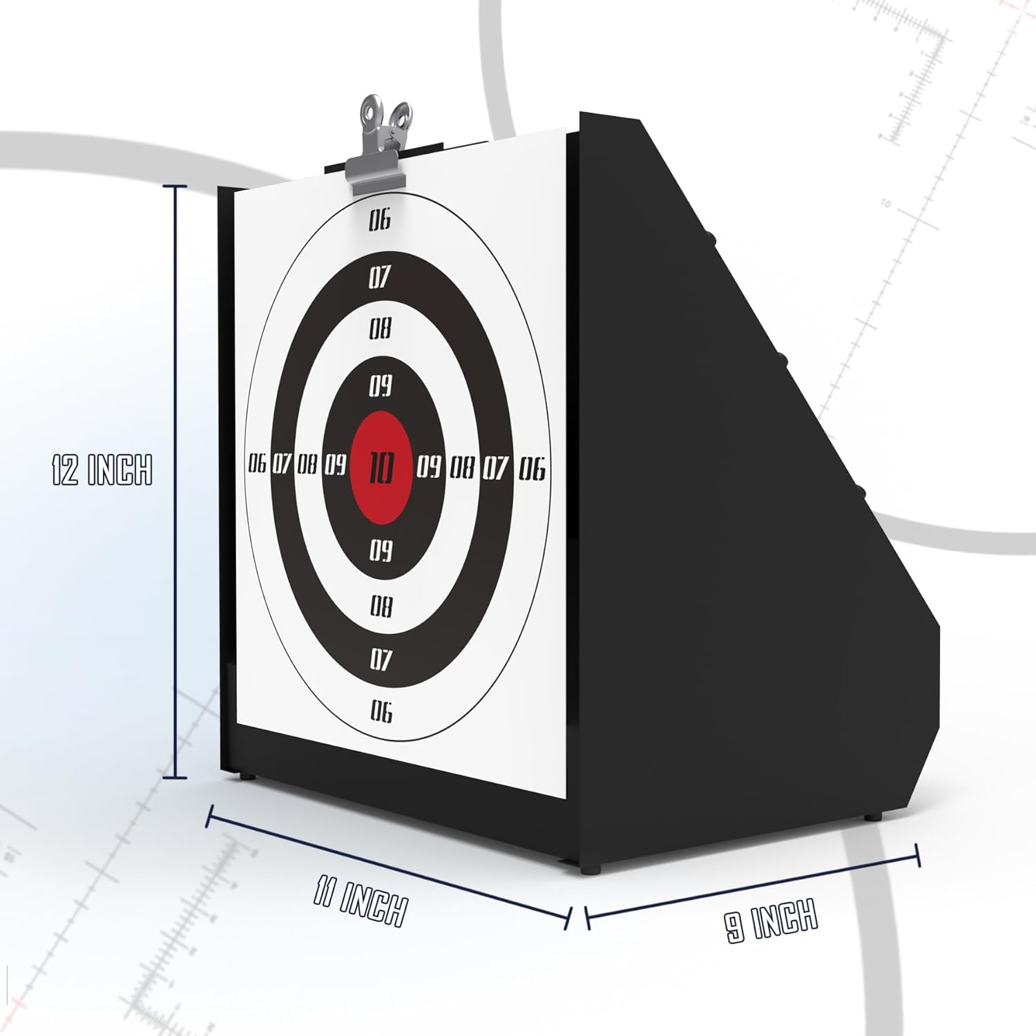 61IGcsXj0L._AC_SL1500_.jpg KNINE OUTDOORS Pellet Bullet Trap, 100 Pack 11" X 11" Bullseye Paper Targets, Pellet Gun Targets for Backyard, Bullet Box (Bullet Trap) - Image 2