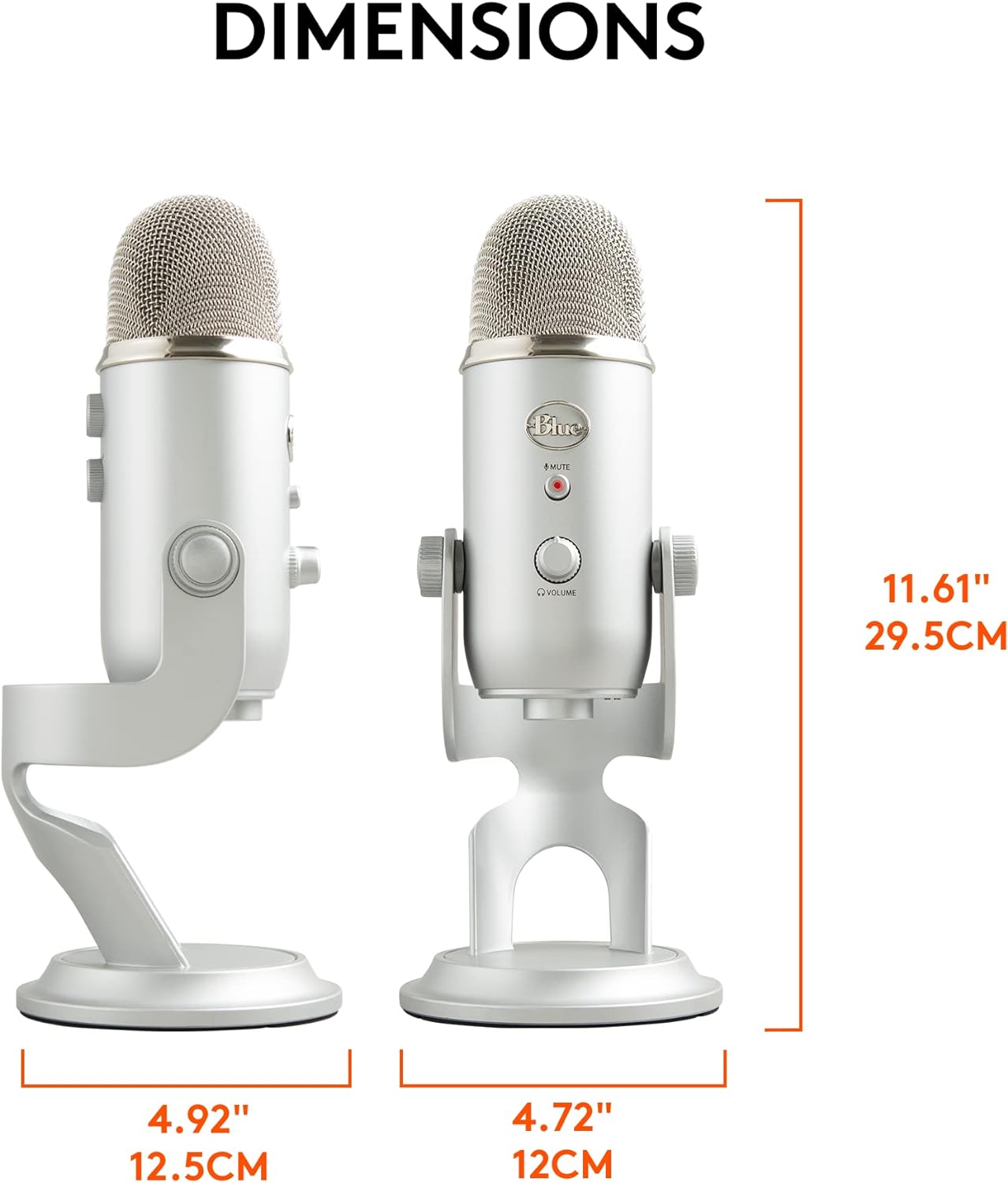 61KZymdJyvL._AC_SL1500_.jpg Logitech for Creators Blue Yeti USB Microphone for Gaming, Streaming, Podcasting, Twitch, YouTube, Discord, Recording for PC and Mac, 4 Polar Patterns, Studio Quality Sound, Plug & Play-Silver - Image 10