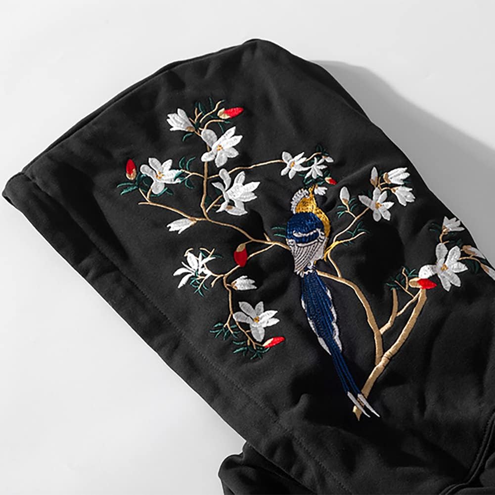 61KylUcqkaL._AC_SL1001_.jpg Niepce Inc Streetwear Men's Dragon Embroidered Heavyweight Graphic Hoodies - Image 6