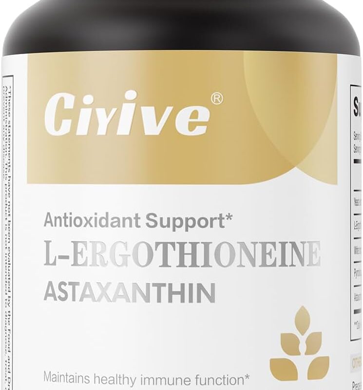 Natural Ergothioneine Mushroom, Gluten Free, Non-GMO, Vegetarian 60 Tablets