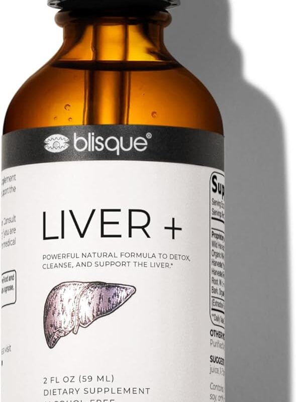 Blisque – Liver Complex Supplement to Detox, Cleanse, and Repair The Liver | Doctor-Approved | Natural Ingredients | Milk Thistle and Dandelion Root | 2 Ounce | 59 Servings