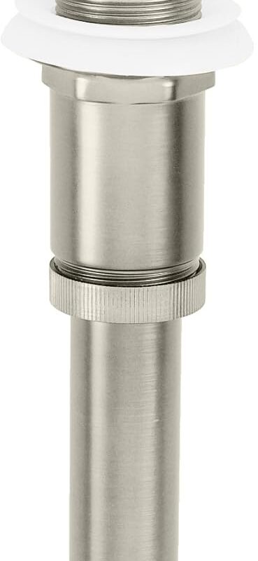 Westbrass R410A-05 Mushroom Style Push-Down Lavatory Bathroom Sink Drain Assembly with Overflow Holes - Exposed, Polished Nickel