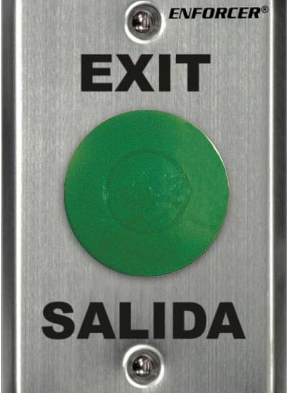 Seco-Larm Enforcer Mushroom Button Push-to-Exit Plate, Green (SD-7201GCPE1Q)