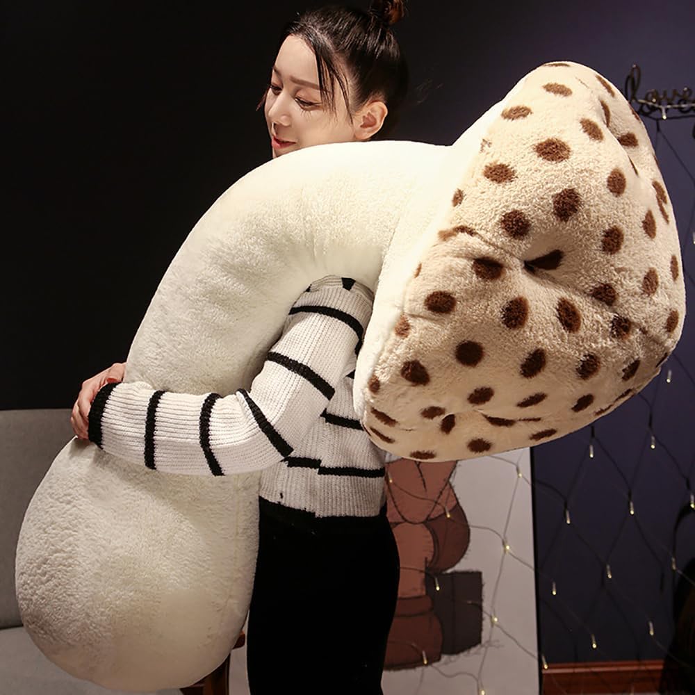 61kXJXBXPsL._AC_SL1000_.jpg Mushroom Body Pillow, 52inch Long Mushroom Plush Pillow, Cute Soft Long Bed Pillow for Adults (Pink, 52 Inch) - Image 2