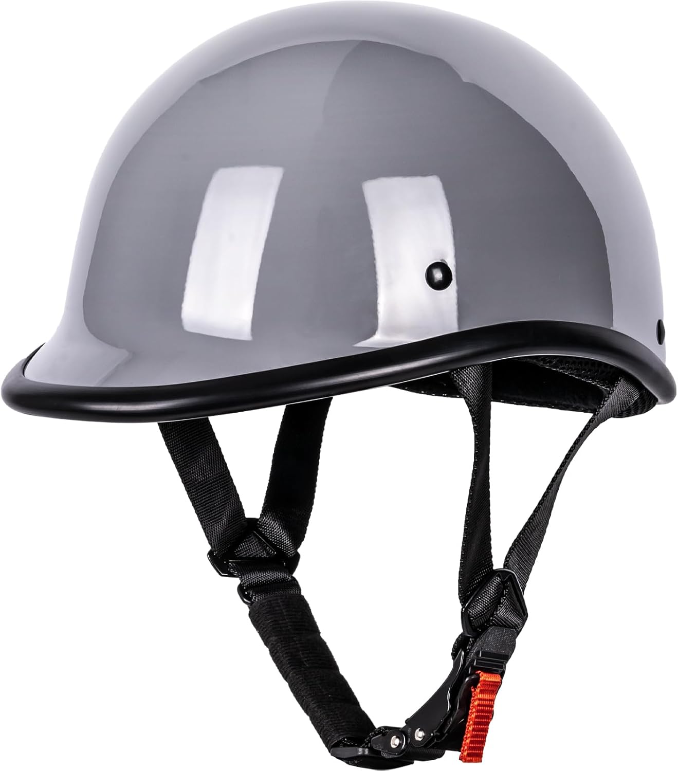 61mtRV5UNgL._AC_SL1500_.jpg Half Helmet Polo Cap Half Shell Open Face Motorcycle Helmet - DOT Approved(Gray,Small)