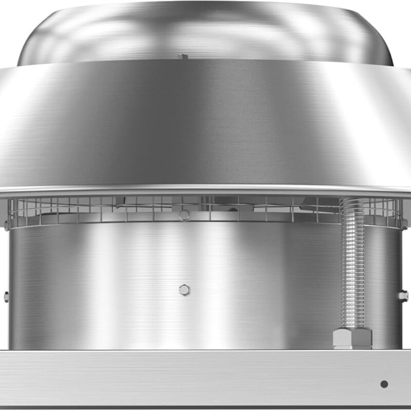 Roof Exhaust Fan Direct Drive Axial Downblast Exhaust Fan -26" Fan Base, 1/3 HP 115 Volt Single Phase Motor 2400 CFM