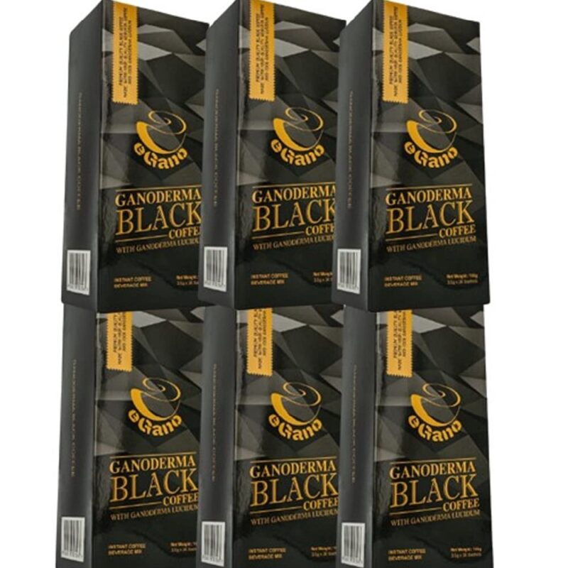 6 Boxes eGano Premium Ganoderma Black Coffee Instant Coffee With Ganoderma Lucidum Extract (3.5g x 30 Sachets / Box)