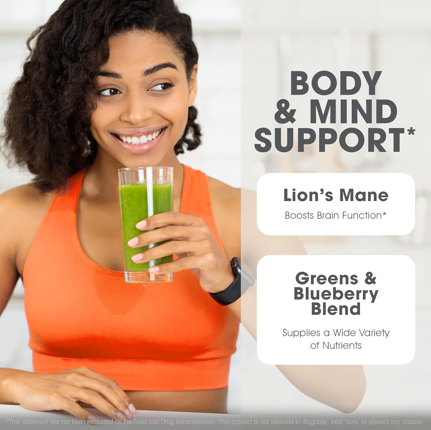 7111luMAUoL._AC_SL1500_.jpg The Genius Brand - Mind & Body Wellness Stack : Lion's Mane Capsules for Cognitive Boost + Super Greens for Energy and Immunity - Image 8