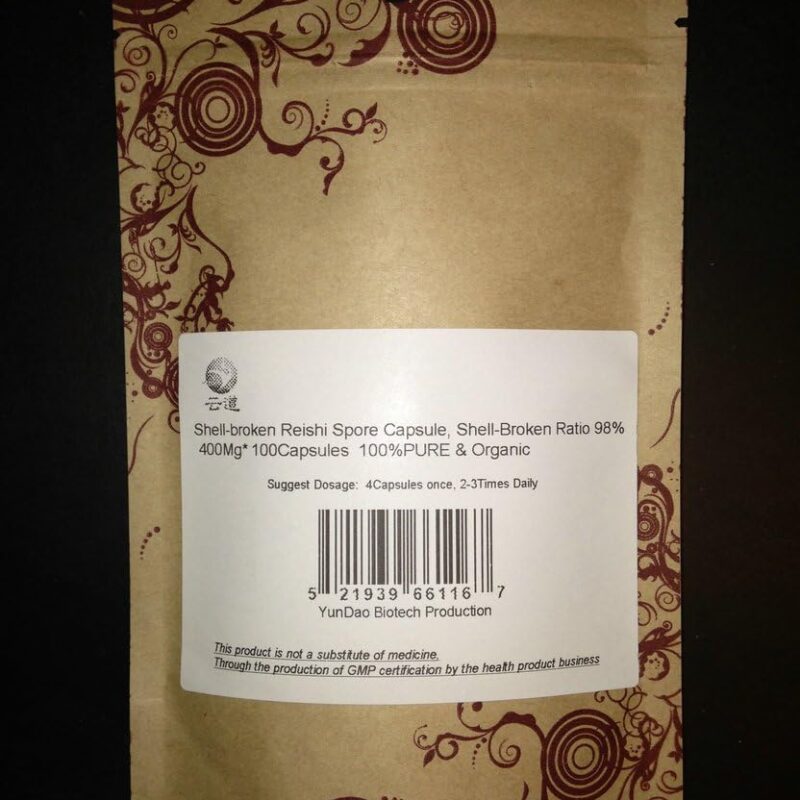 10 Bags Duan-Wood Shell-Broken 98% Reishi Spore 400Mg *100 Capsule, /ganoderma,lingzhi