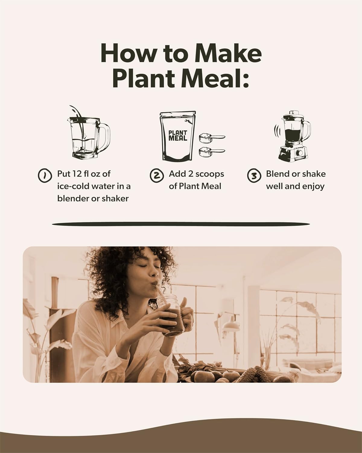 715X7f037vL._SL1500_.jpg Plant Meal Replacement Shake - Chocolate - 25g of Plant Based Vegan Protein Powder, 76+ Organic Superfoods, Vitamins & Minerals, Mushrooms, Super Greens, Digestive Enzymes & Probiotics - 15 Servings - Image 8