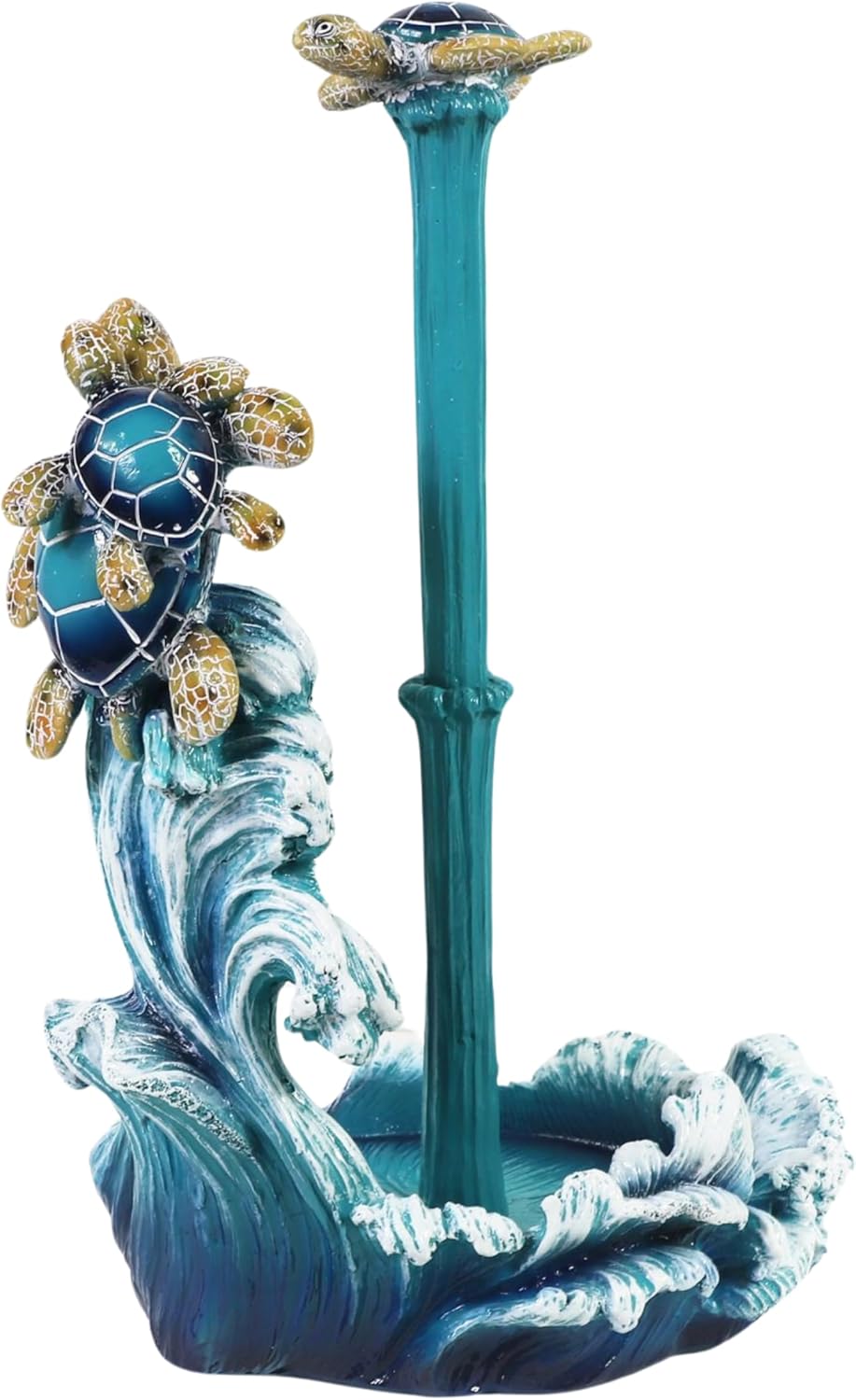 715t7hwLhfL._AC_SL1500_.jpg Nautical Paper Towel Holder with Sea Turtle and Ocean Wave Design for Beach-Inspired and Decorative Kitchen Décor - Coastal-Inspired Freestanding & Tabletop Kitchen Accesorries and Marine Life Theme