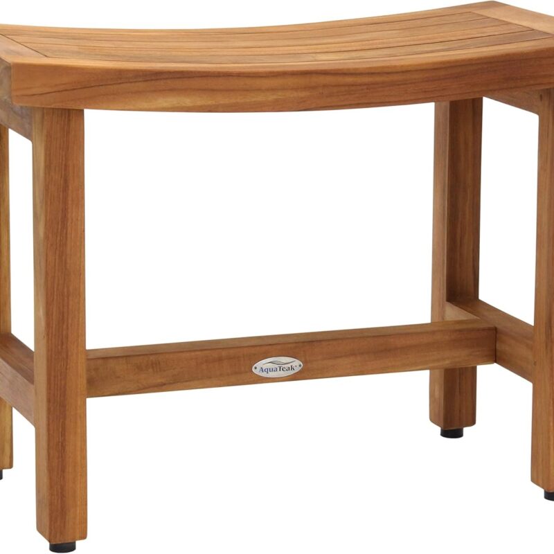 AquaTeak Patented 24" Sumba Lotus Teak Shower Bench