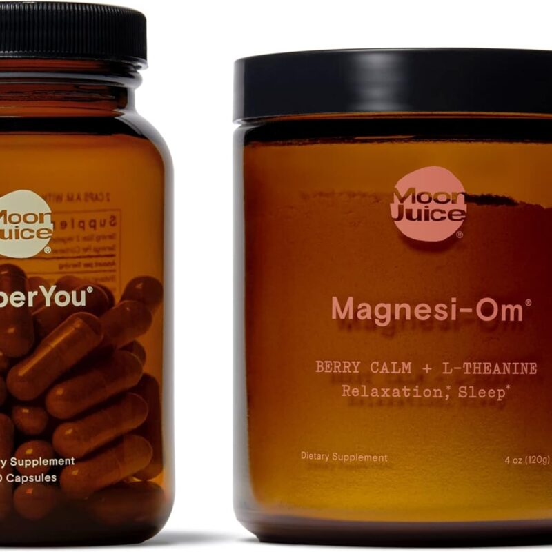Moon Juice SuperYou & Magnesi-Om SuperYou Natural Adaptogen Supplement for Calm & Magnesi-Om Magnesium Powder Supplement for Relaxation & Rest | AM/PM Ritual for Calm