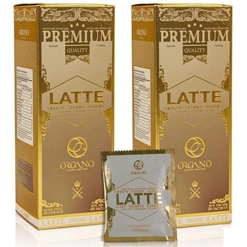 3 boxes ORGANO Gourmet Cafe Latte, 100% Certified Ganoderma Lucidum (40 Sachets)
