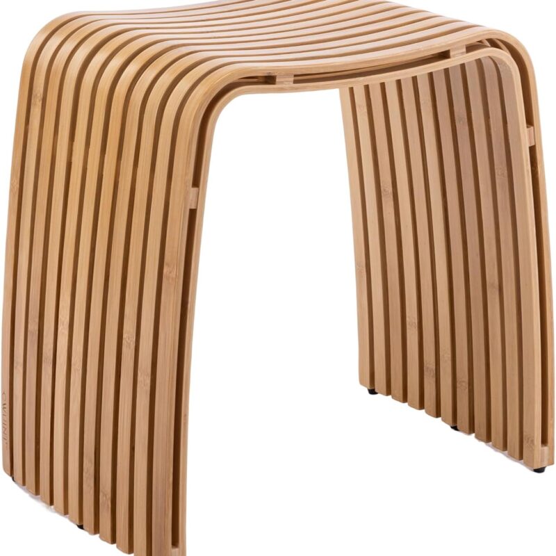 Bamboo Dining Stool and Chair - Durable and Beautifully Designed for Dining Room, Living Room, Bedroom and Bathroom