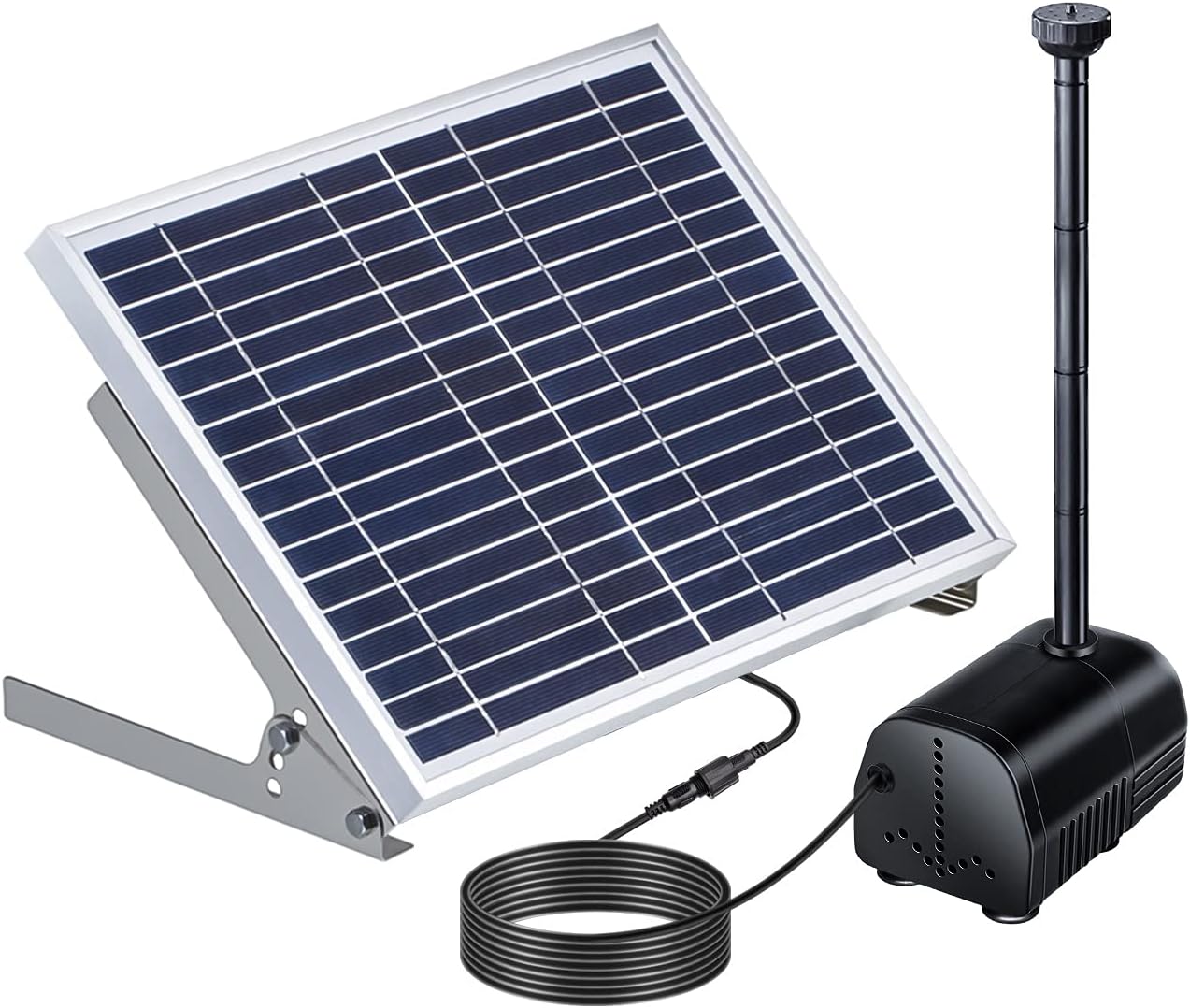 71GklzZ2TRL._AC_SL1500_.jpg Lewisia 10W Solar Water Pump Kit with Mushroom and Blossom Spray Heads for DIY Pond Water Feature Pool Garden Patio Hydroponics Aquaculture Bird Bath Solar Power Fountain Pump