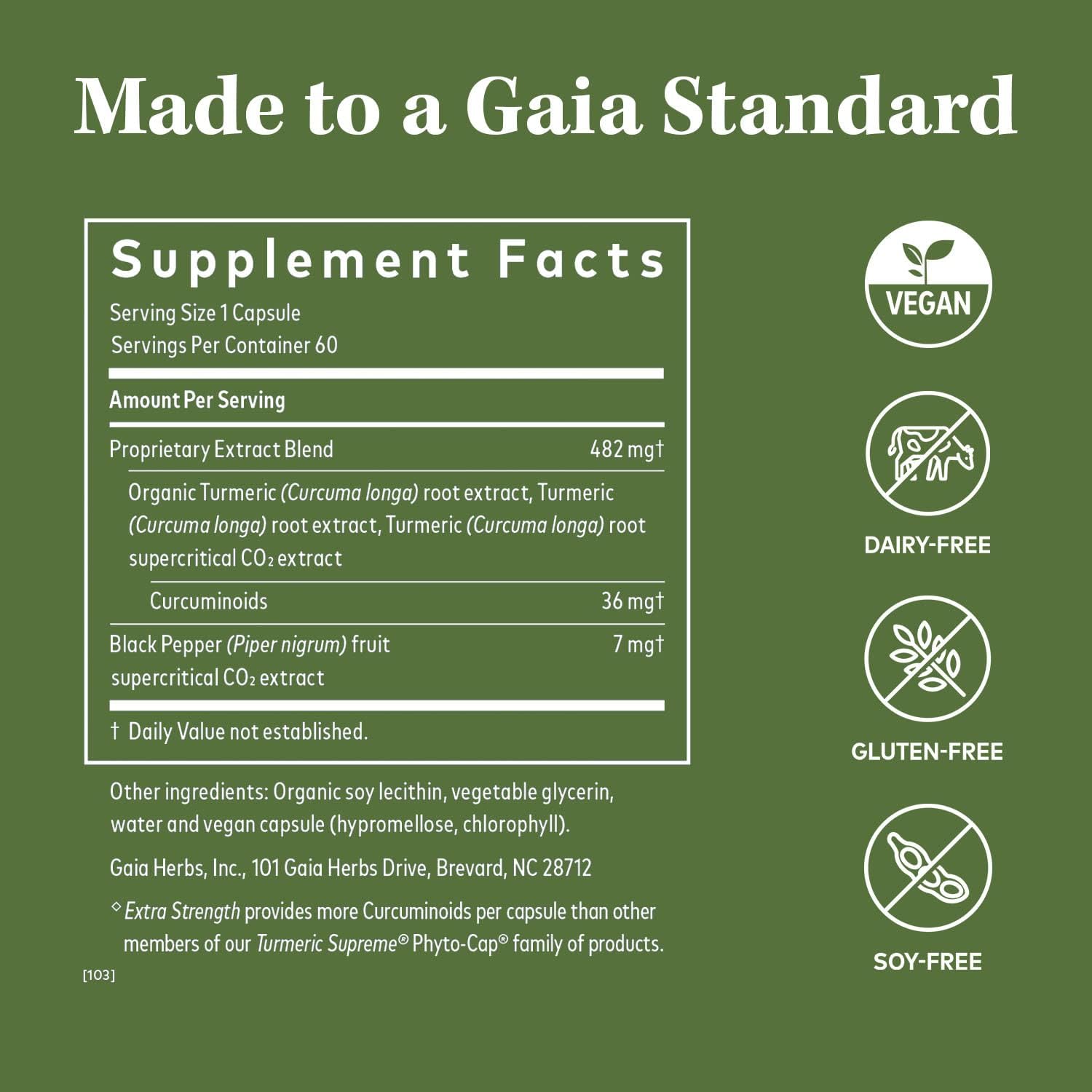 71HttSj8MYL._AC_SL1500_.jpg Gaia Herbs Turmeric Supreme Extra Strength - 60 Vegan Liquid Phyto-Capsules & Reishi Mushroom - Immune System & Supports Heart Health - 40 Vegan Liquid Phyto-Capsules (2 Pack) - Image 2