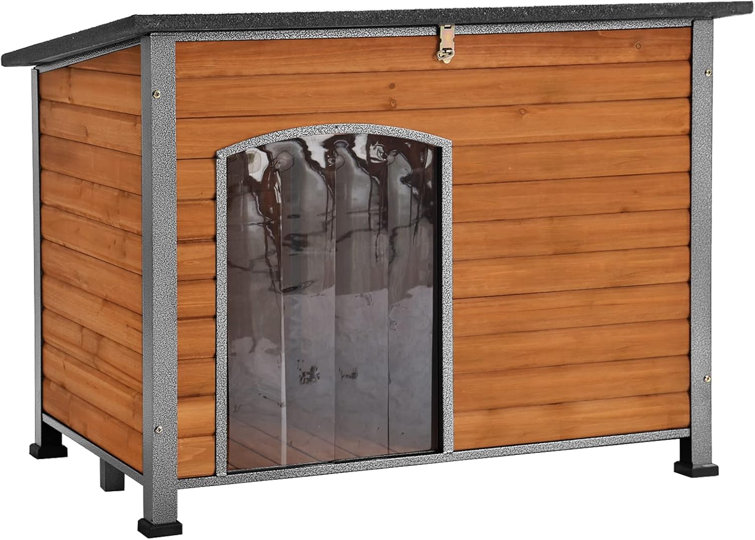 71PeNkPKtuL._AC_SL1500_.jpg Aivituvin Dog House Outdoor & Indoor Wooden Dog Kennel for Winter with Raised Feet Weatherproof for Small & Medium & Large Dogs,Unique All-Around Iron Frame…