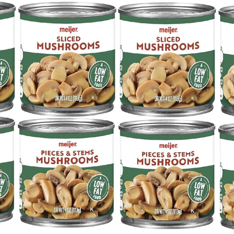 Pack Of 8 Mix Mushrooms Sliced And Mushroom Stems & Pieces.