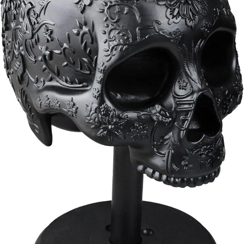 Skull﻿ Ring Holder 8" H Skull Decor, Goth Decor, Ring Organizer, ﻿Ring Storage Display, Jewelry Holder Trinket Tray for Rings! Spooky, Goth, Gothic Decor, Gothic Gifts, Halloween, Skeleton Rings Decor