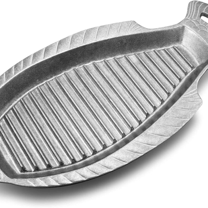 Wilton Armetale Gourmet Grillware Grilling Pan, Fish, 18.5-Inch by 8-1/2-Inch -