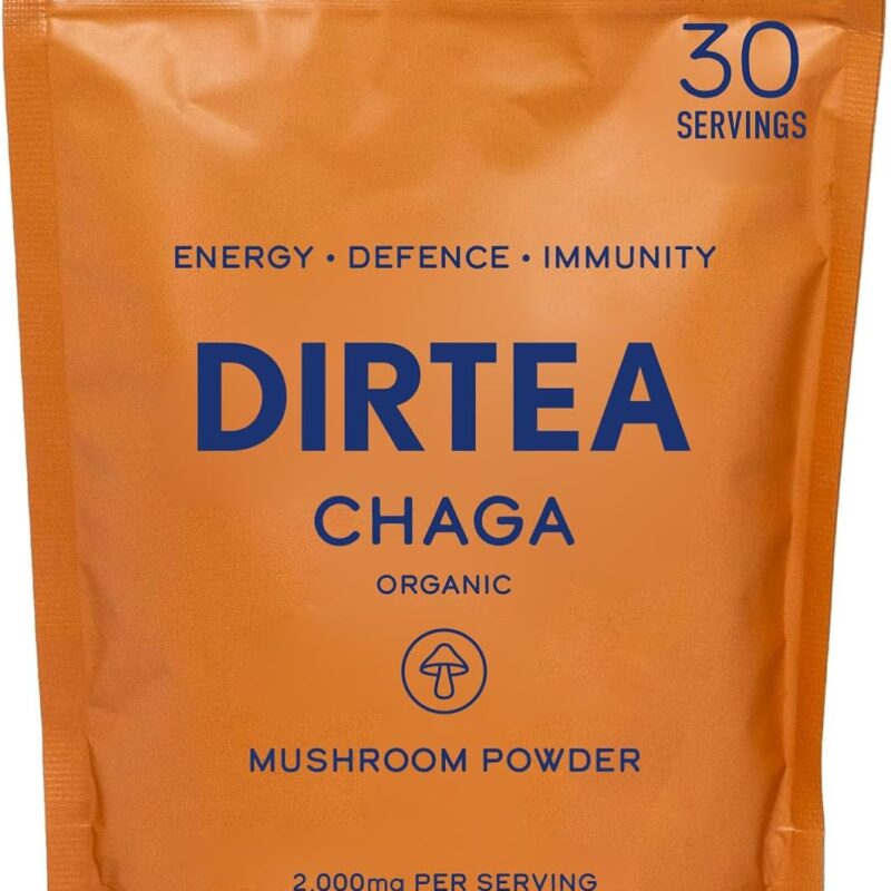 Chaga Mushroom Powder | 2,000mg / Serving | Organic, Vegan & Non GMO | Coffee Alternative & Immune Support | High Strength Supplement | 60g - 30 Servings