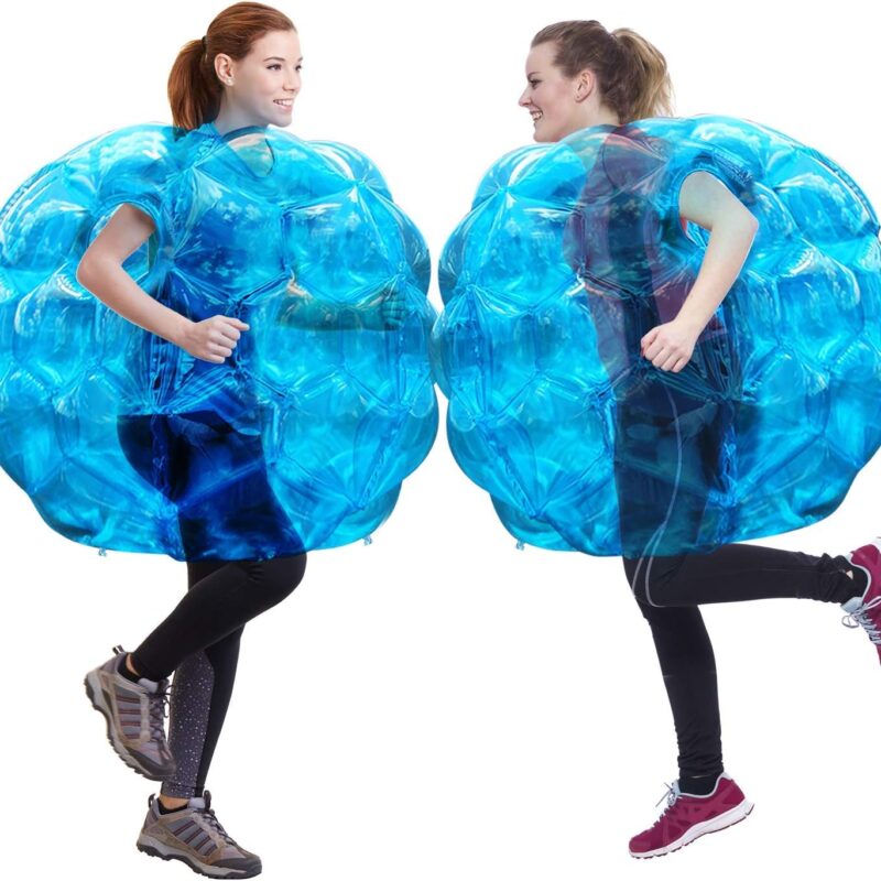 2 Pack Bumper Balls: 36inch Inflatable Sumo Ball - Durable PVC Vinyl Material Body Bubble Soccer - Giant Human Hamster Knocker Body Zorb Ball for Kids and Adults Physical Outdoor Toys, Blue