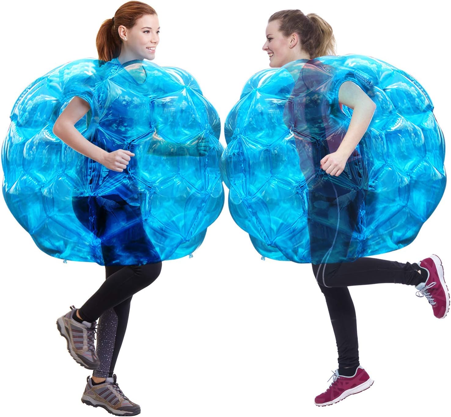 71kRPmqwaKL._AC_SL1500_.jpg 2 Pack Bumper Balls: 36inch Inflatable Sumo Ball - Durable PVC Vinyl Material Body Bubble Soccer - Giant Human Hamster Knocker Body Zorb Ball for Kids and Adults Physical Outdoor Toys, Blue