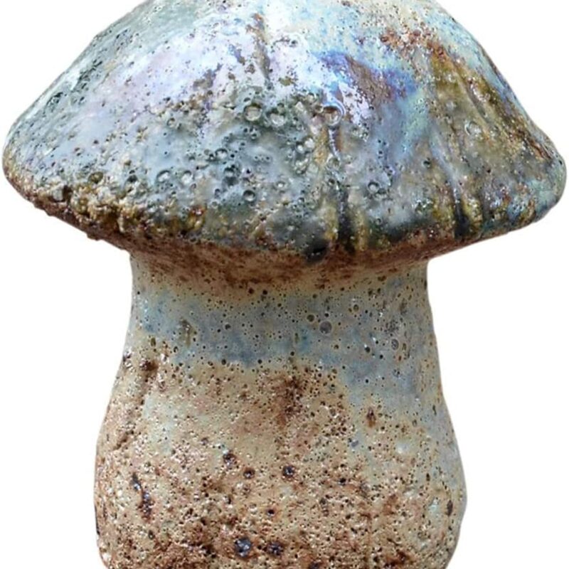 Statue Ornaments,Garden Indoor Ornaments,Ceramic Mushrooms Toadstools Outdoor Ornaments Mushroom Sculpture Fairy Garden Vintage Decoration
