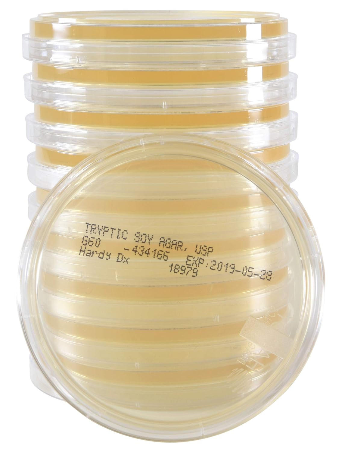 71n2tzFS0VL._SL1500_.jpg Tryptic Soy Agar (TSA), USP, a General Growth Medium for Microorganisms, 15x100mm Plate, Order by The Box of 100, by Hardy Diagnostics