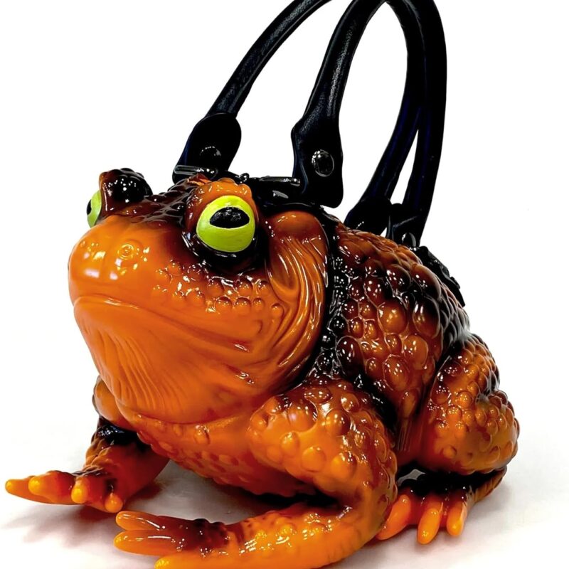Orange Black Toad Bag Purse Satchel Handbag Witch Frog Cottagecore Goblincore Cute Aesthetic