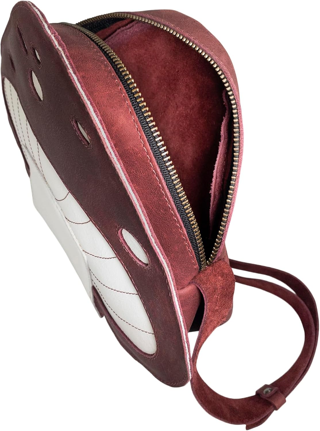 71rudKiSbwL._AC_SL1500_.jpg Mushroom-Shaped Shoulder Bag with Adjustable Strap, Crossbody Bag, Travel Bag, Messenger Bag, Full Grain Leather, Handmade, Sangria - Image 4