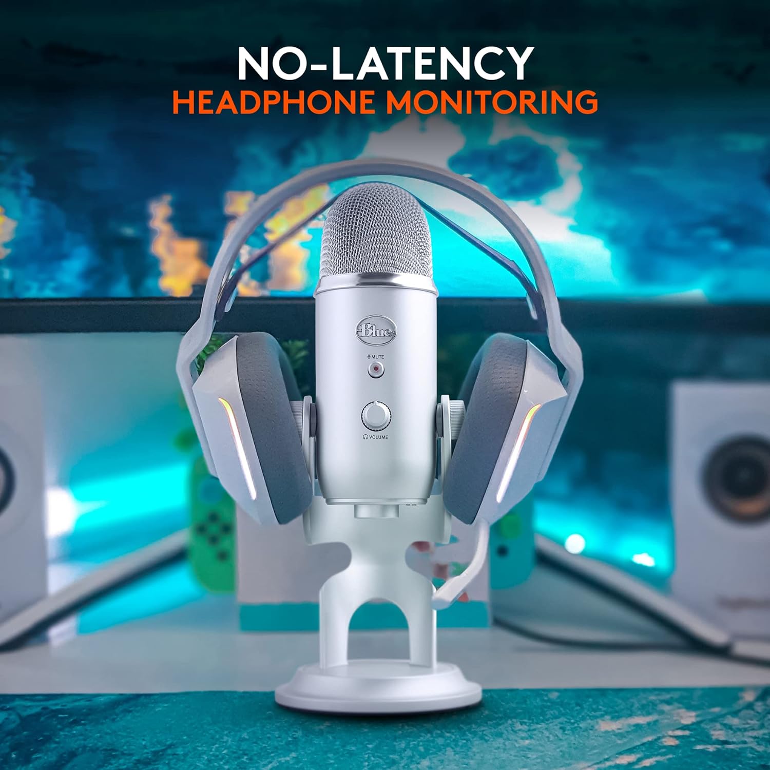 71uBcnn7V5L._AC_SL1500_.jpg Logitech for Creators Blue Yeti USB Microphone for Gaming, Streaming, Podcasting, Twitch, YouTube, Discord, Recording for PC and Mac, 4 Polar Patterns, Studio Quality Sound, Plug & Play-Silver - Image 5