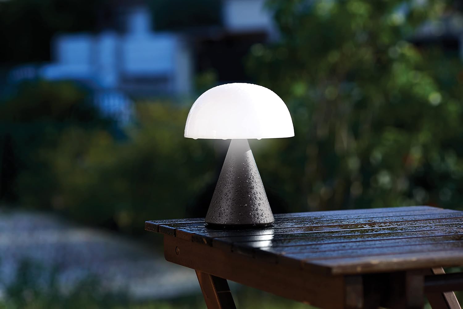 71uRa0NvBL._AC_SL1500_.jpg Lexon Mina L Mushroom Lamp - 9 LED Color Table Lamp for Bedrooms, Living Room & Office - Cordless, Rechargeable with 24h Light & Dimmer, Aluminum, Large - Gun Metal - Image 8
