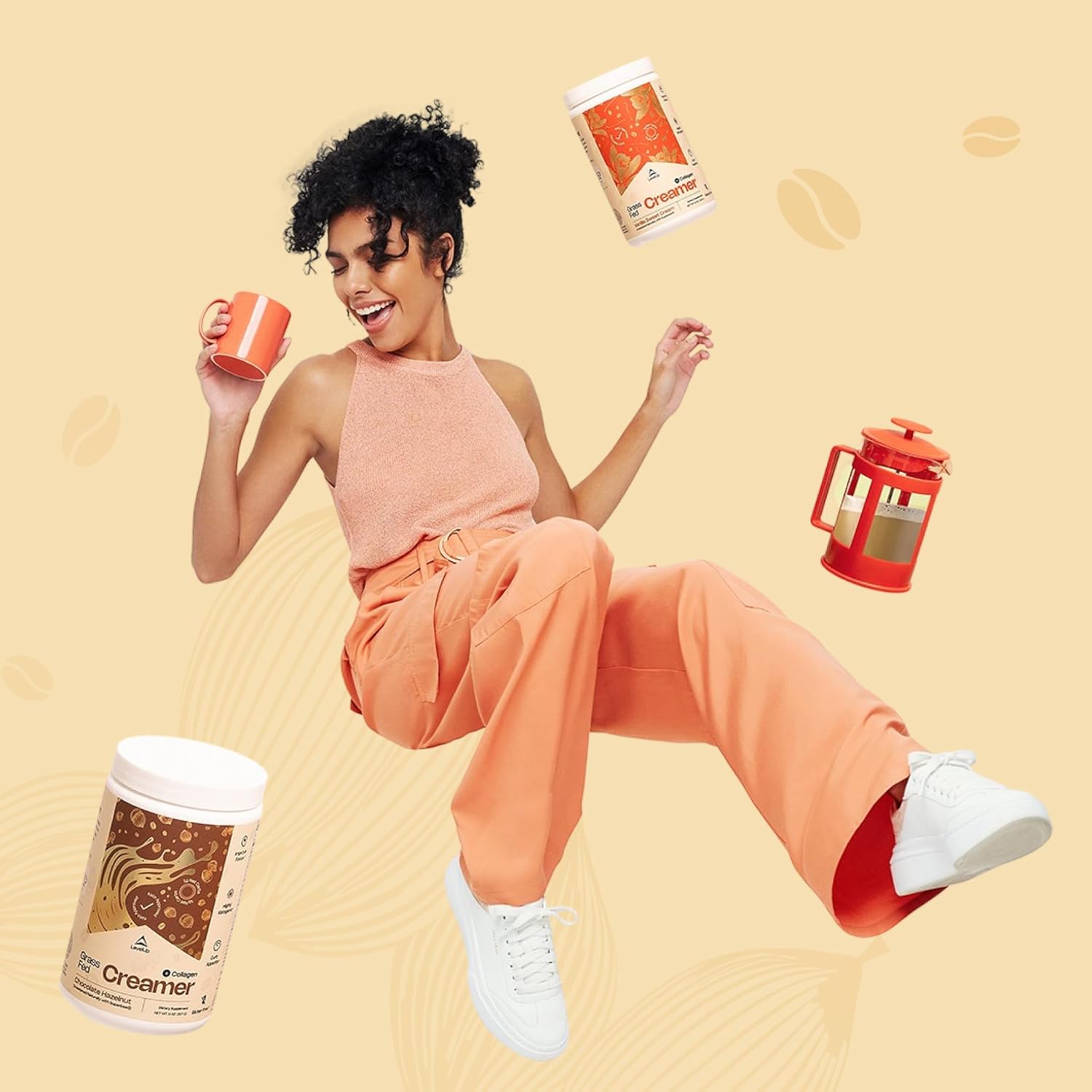71wYqSNXiL._SL1500_.jpg LevelUp Creamer, with Energizing MCT Oil and Collagen Peptides, Keto Coffee Creamer, Supports Natural Energy & Ketone Production - Chocolate Hazelnut, 22 oz - Image 5