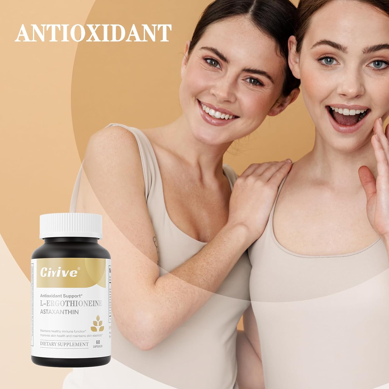 71xBzEvIqlL._AC_SL1500_.jpg Natural Ergothioneine Mushroom, Gluten Free, Non-GMO, Vegetarian 60 Tablets - Image 5