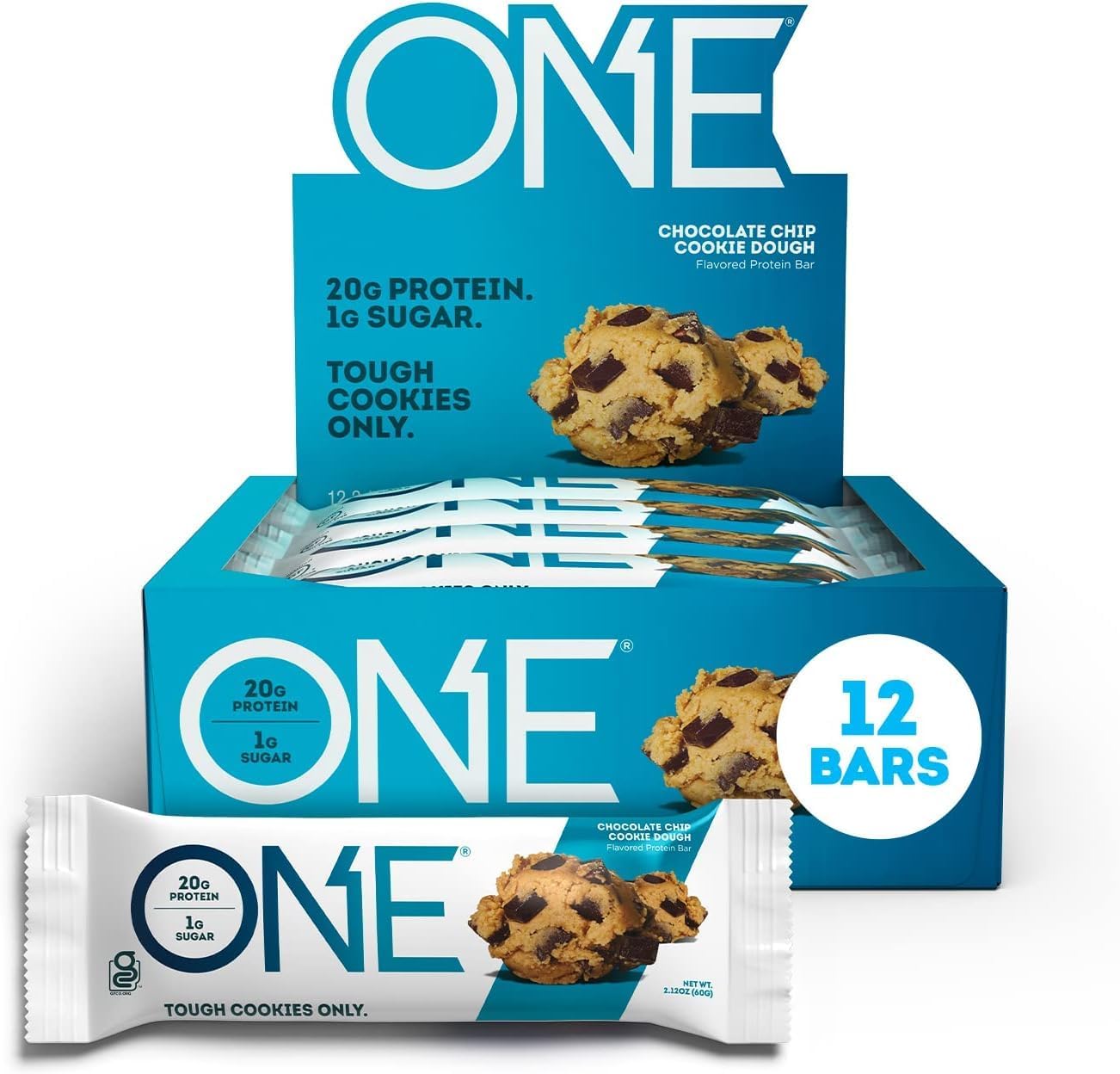 71y6Xb673uL._AC_SL1302_.jpg ONE Protein Bars, Chocolate Chip Cookie Dough, Gluten Free Protein Bars with 20g Protein & Protein Bars, Smores, Gluten Free Protein Bars with 20g Protein and only 1g Sugar - Image 2