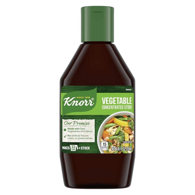 Knorr Concentrated Stock For a Flavorful and Aromatic Vegetable Stock Vegetable Gluten Free and No Artificial Flavors, Colors or Preservatives 8.45 fl oz, 12 count